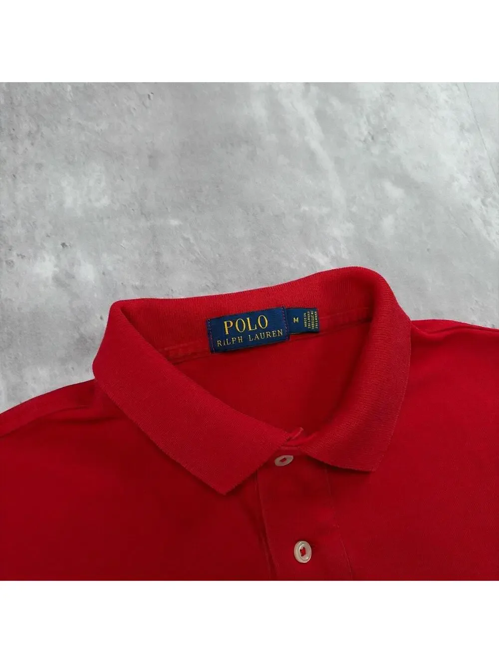 Y2K Red Polo Ralph Lauren Grunge Skater Polo Shirt